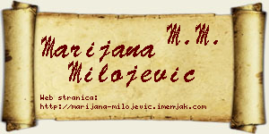 Marijana Milojević vizit kartica
